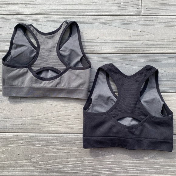 NWOT EMY 2-Pack Black/Gray Racerback Sports Bras Pullover Sports Bra Small (S) - Picture 8 of 12